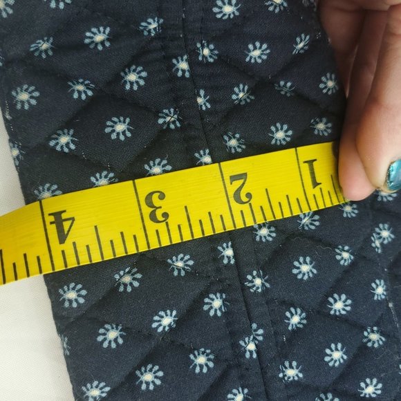 Vera Bradley Womens Navy Blue Floral Shoulder Strap Tote Bag And Zipper Pouch - Picture 12 of 15